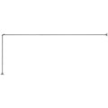 Croydex L-Shaped Telescopic Shower Curtain Rail - Chrome 1400-2600mm