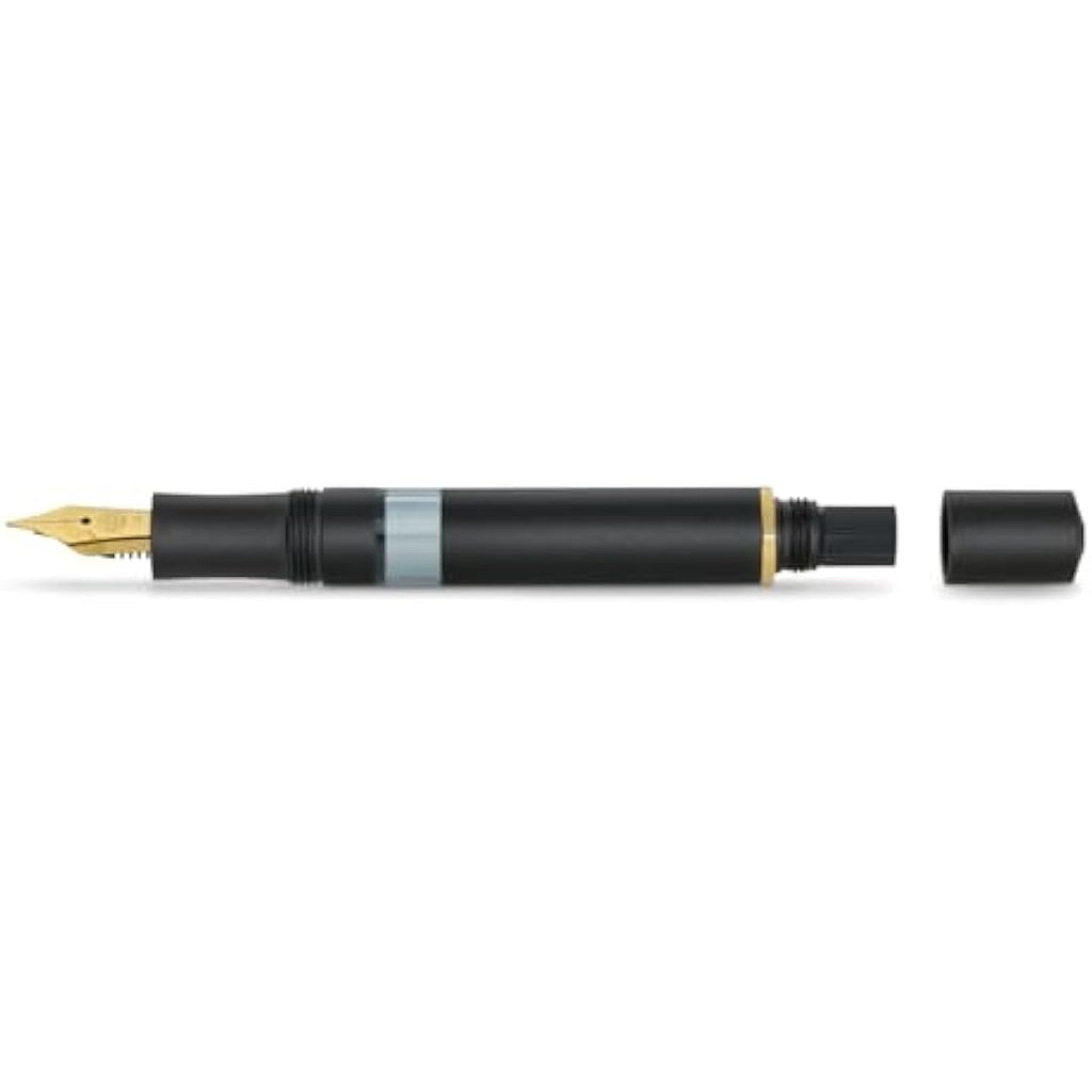Kaweco Sport AL Piston Fountain Pen Starter Set - Black/Gold - Nib M