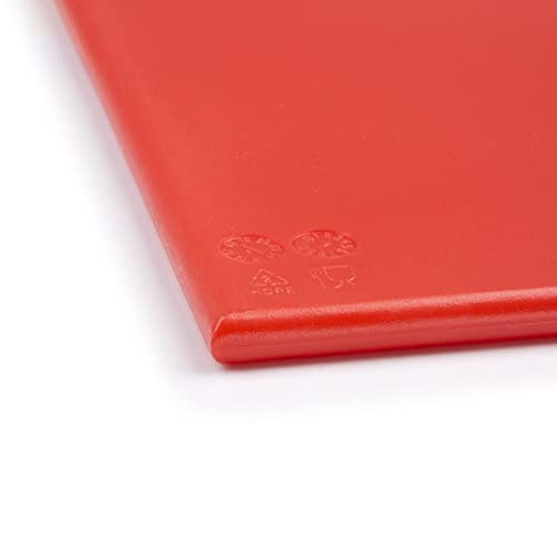 Hygiplas Red HDPE Large Chopping Board for Raw Meat – 60x45cm