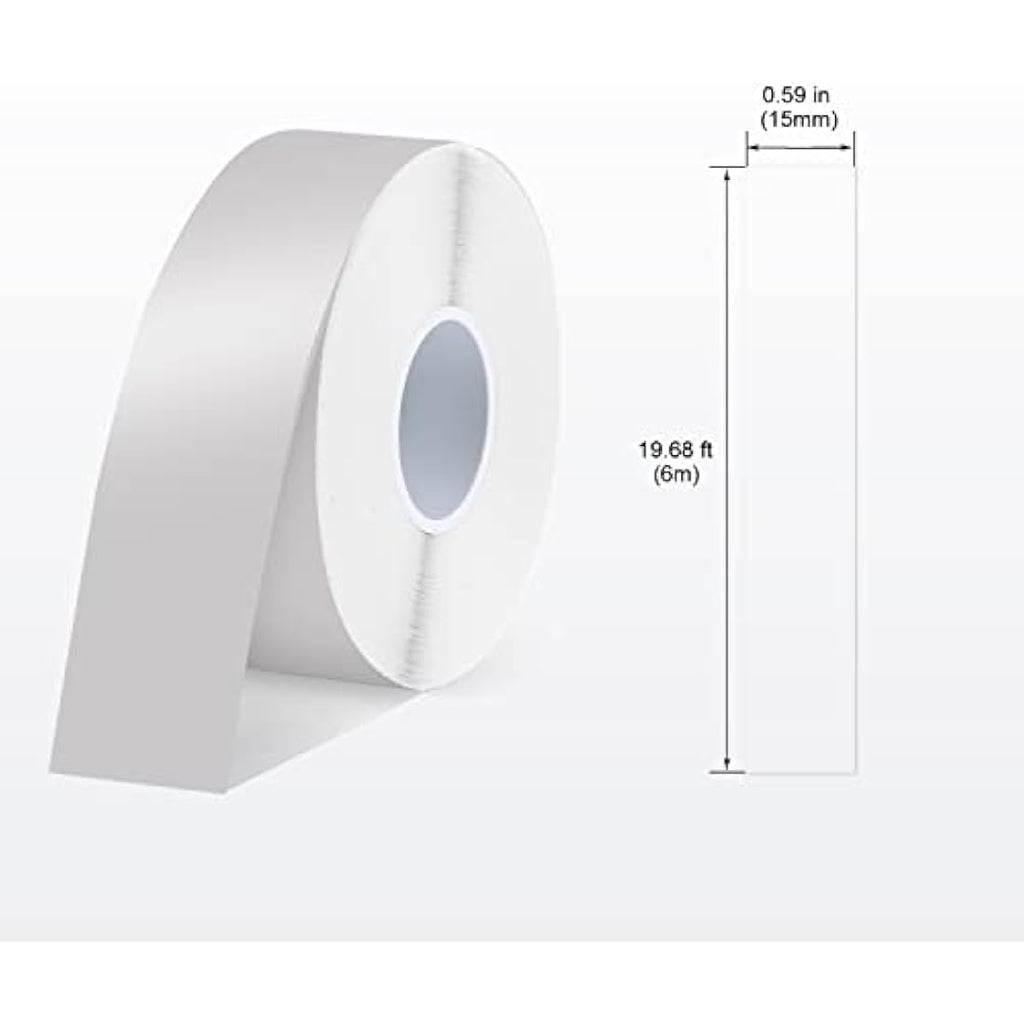 Supvan E10 E11 E16 Label Tape | Black on Transparent 15mm x 6m Refill