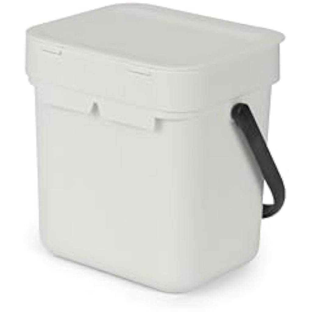 Brabantia Sort & Go 3L Food Waste Caddy – Light Grey Recycling Bin