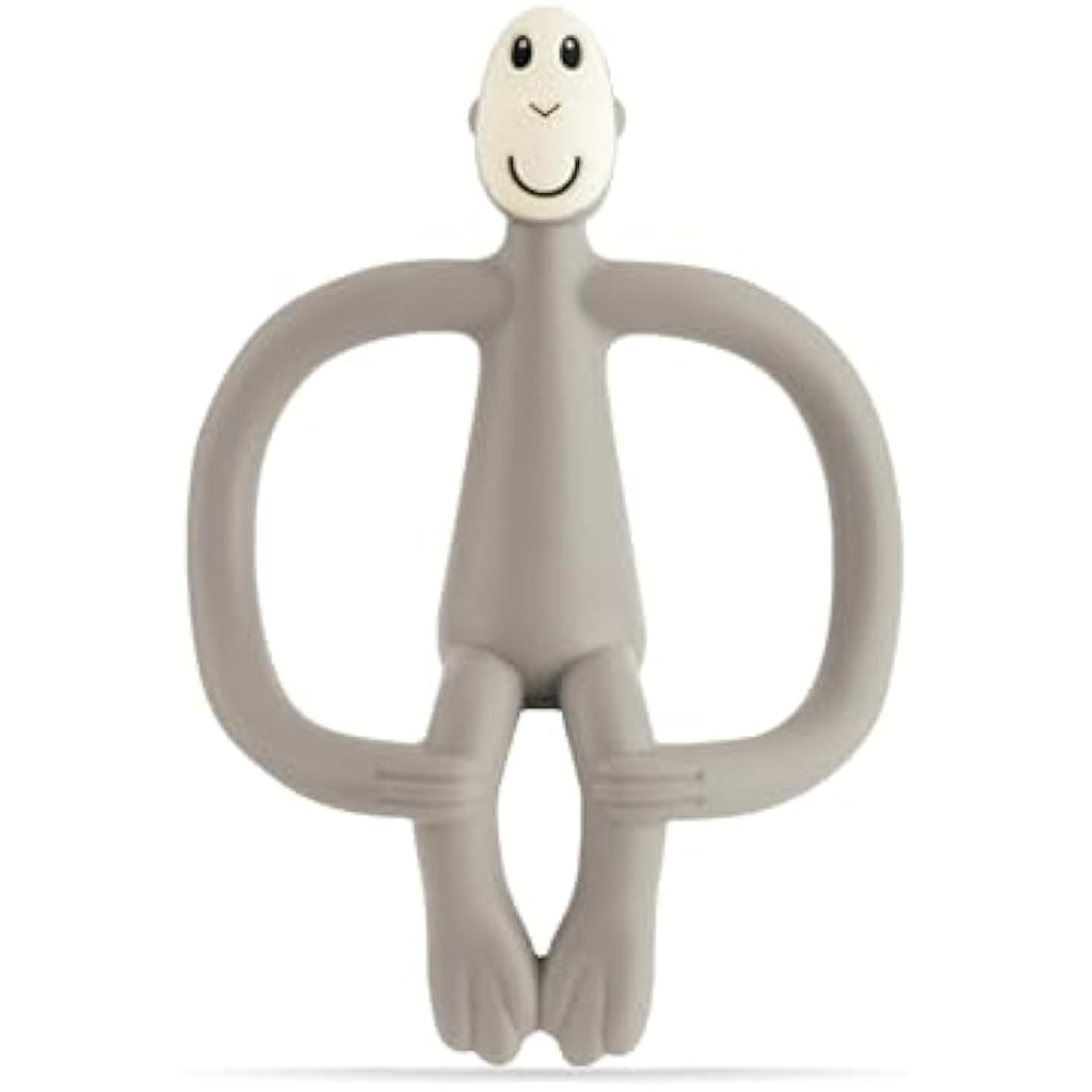 Matchstick Monkey Silicone Teether & Gel Applicator - Grey Monkey