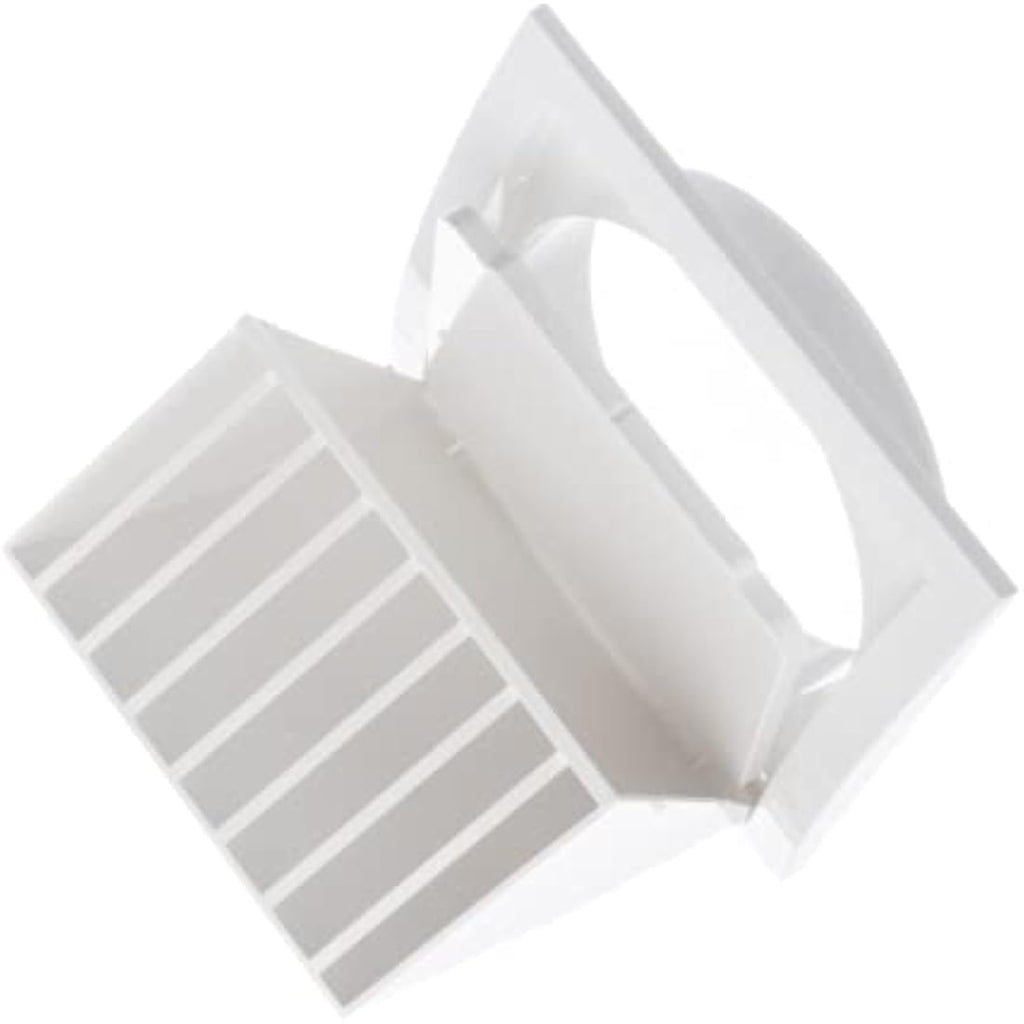 Jolof Store 150mm Cowled Duct Cover with Gravity Flap - White ABS