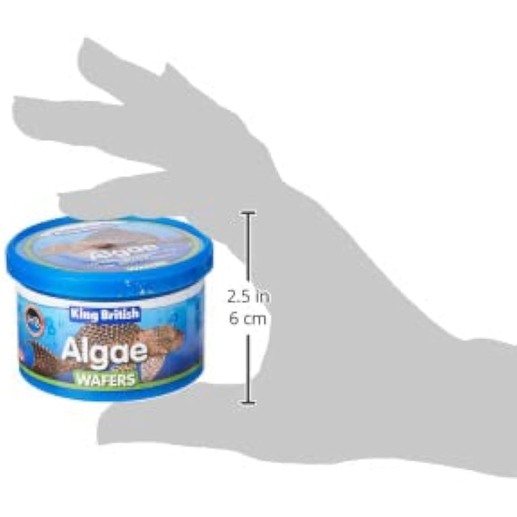 King British Algae Wafers - Sinking Spirulina Fish Food for Catfish, 40g