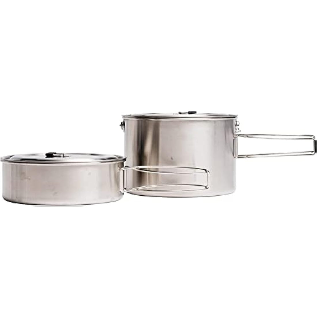 Solo Stove 2 & 3 Pot Set | Stainless Steel Backpacking Camping Cookware