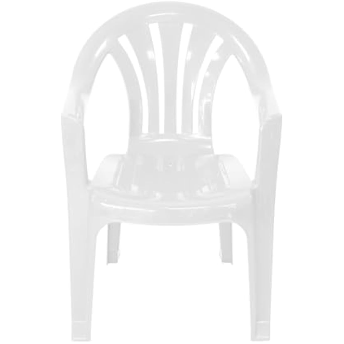 CrazyGadget White Plastic Garden Chair – Stackable Weatherproof Patio Seat