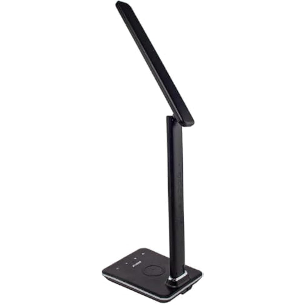 Groov-e Ares LED Desk Lamp | Wireless Charger & Alarm Clock - Black