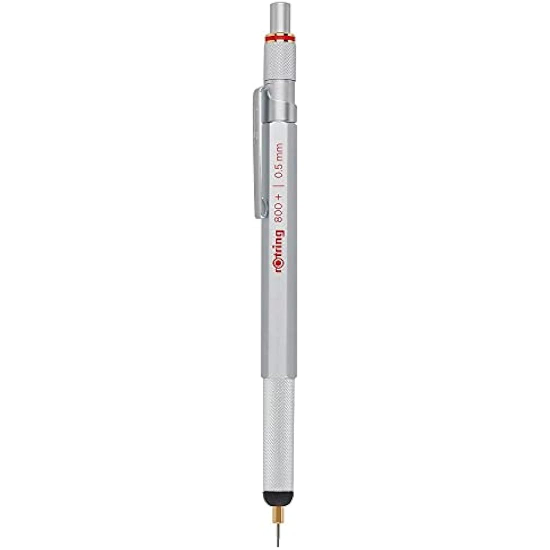 rOtring 800+ Mechanical Pencil & Stylus | 0.5 mm Silver Hexagonal Barrel