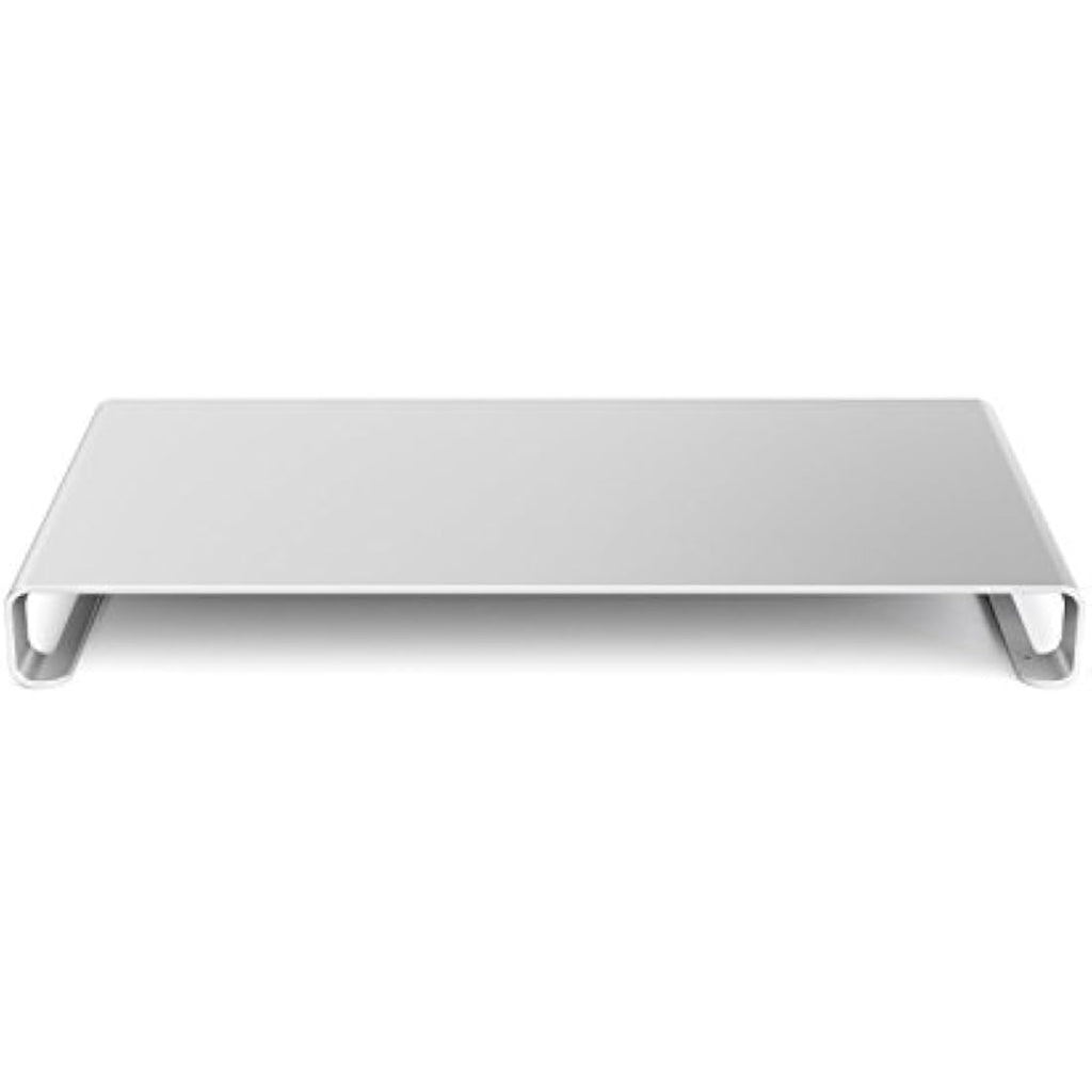 Desire2 Aluminium Monitor Stand Riser – Silver Desk Shelf for iMac & Laptop