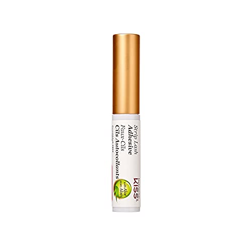 KISS 24 Hour Strip Eyelash Adhesive – Clear Latex-Free Glue with Aloe