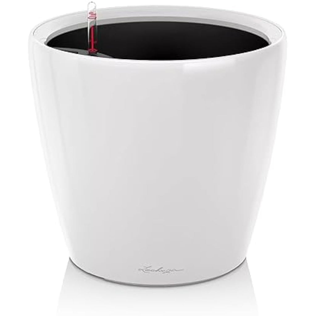 Lechuza Classico 50 LS Self-Watering Planter - White High-Gloss Plastic