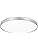 DINGLILIGHTING 45W LED Flush Mount Ceiling Light | 23" Low Profile Silver