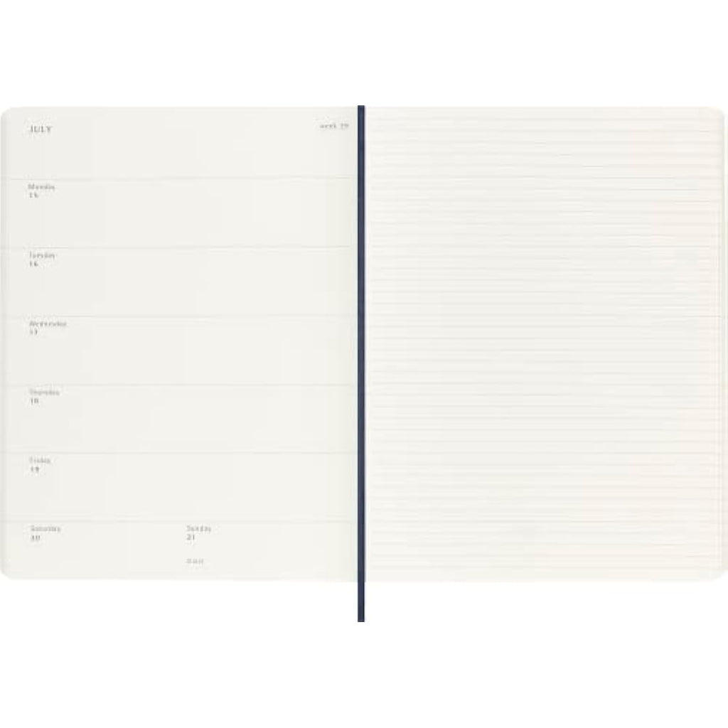 Moleskine 2024 Weekly Agenda | XL Soft Cover Planner – Sapphire Blue