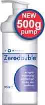 Zerodouble Emollient Gel – 500g Moisturizing Pump Bottle for Dry Skin
