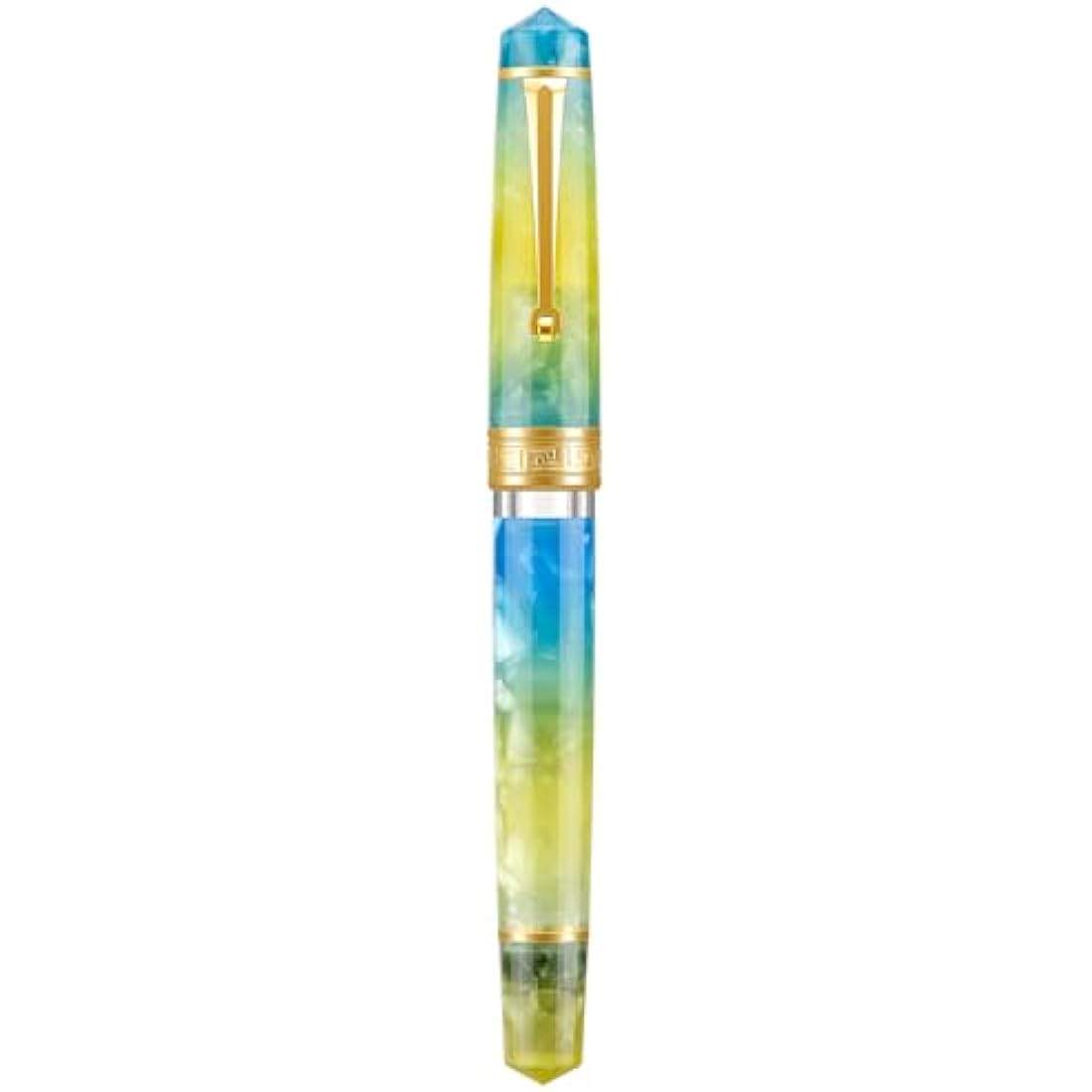 Asvine P20 Piston Fountain Pen – Gradual Yellow Resin, Extra Fine Nib