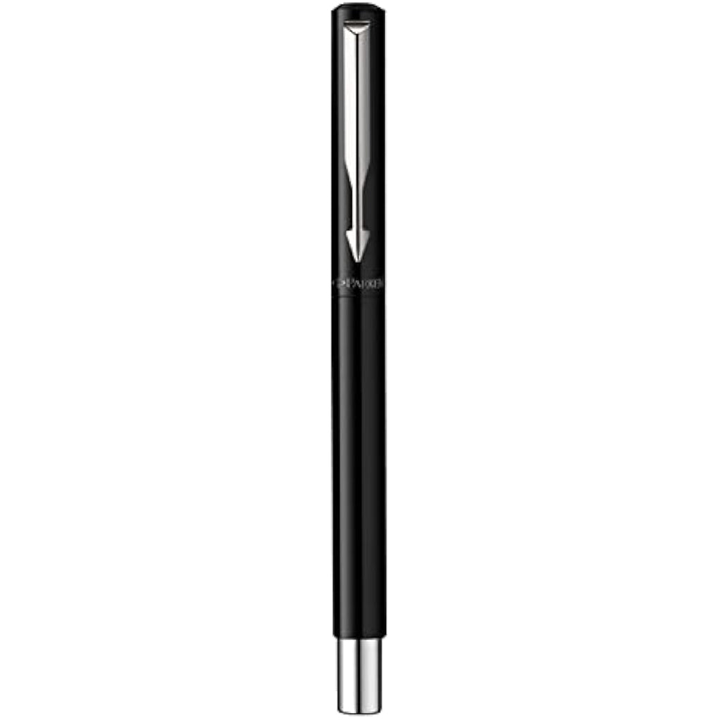 Parker Vector Fountain Pen – Black with Chrome Trim, Medium Nib