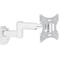 ProperAV White TV Wall Bracket | 23-43 Inch Tilt & Swivel VESA Mount