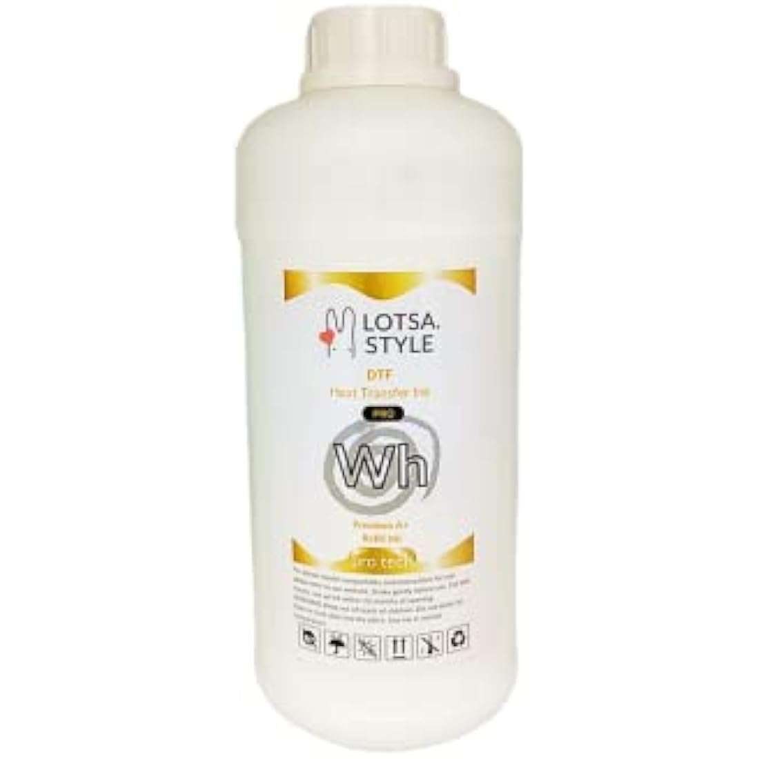 LOTSA. STYLE Premium White DTF Ink Refill for Wide Format Printers – 1000ml