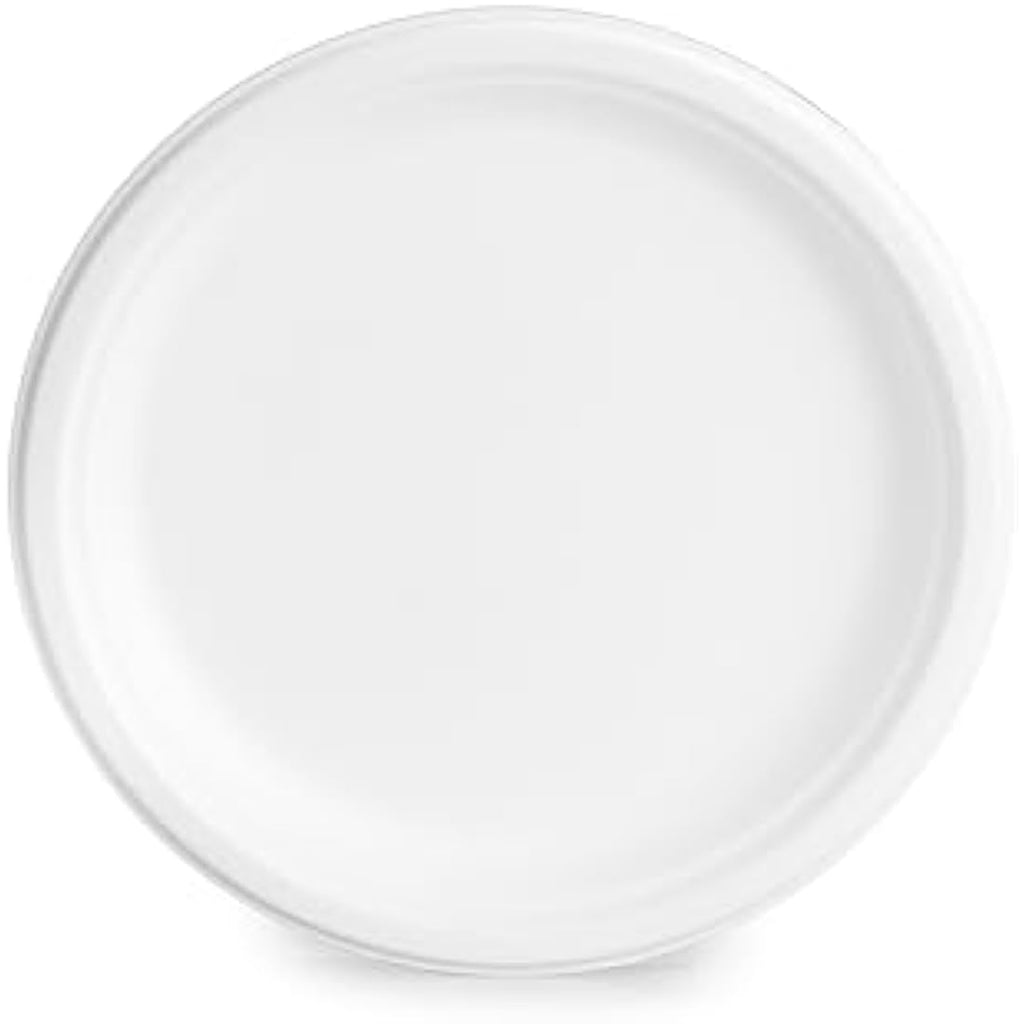 Biodegradable Sugarcane Plates | 10 Inch Round | 125 Pack