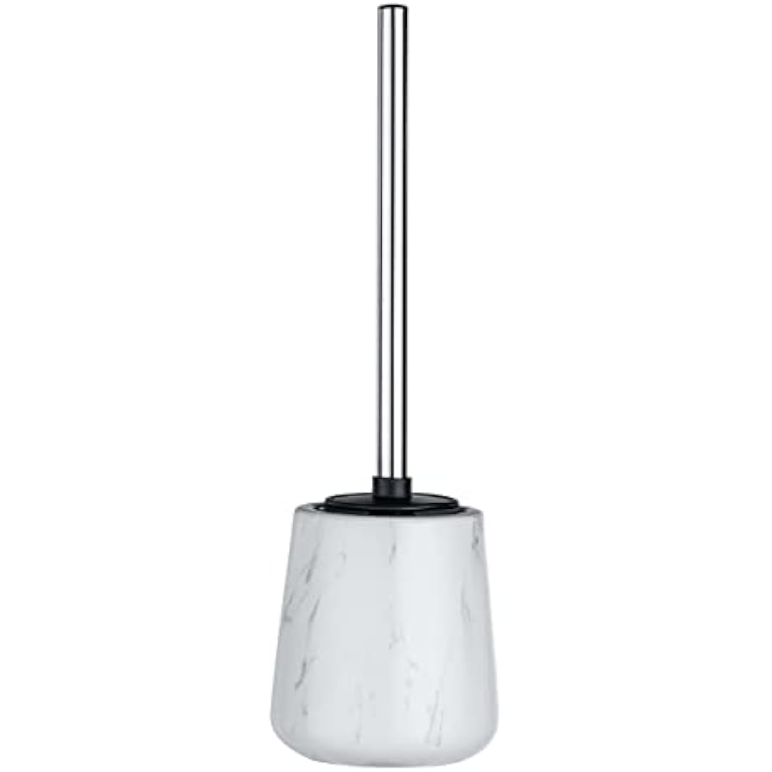 Leighton Denny Ceramic Toilet Brush Holder - White Marble Silicone Brush