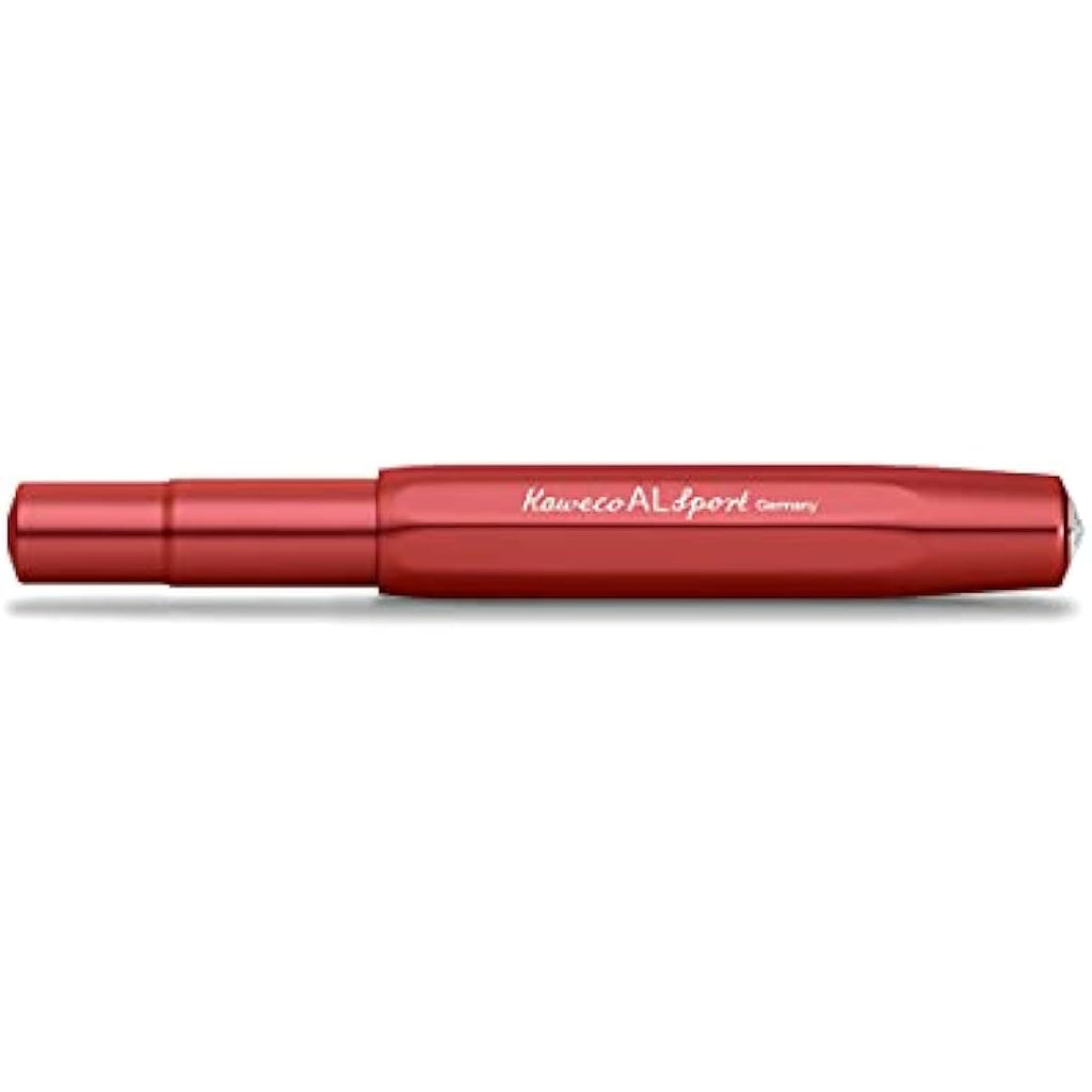 Kaweco AL Sport Fountain Pen – Deep Red Aluminium – Fine Nib (F)