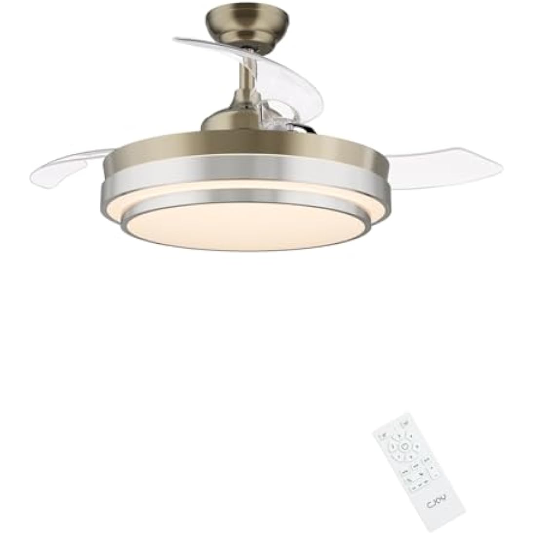 CJOY 42" Retractable Ceiling Fan with Lights | Silent DC Motor & Remote