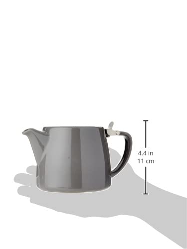 Forlife Stump Teapot with Infuser | 18 oz Ceramic Tea Pot - Grey