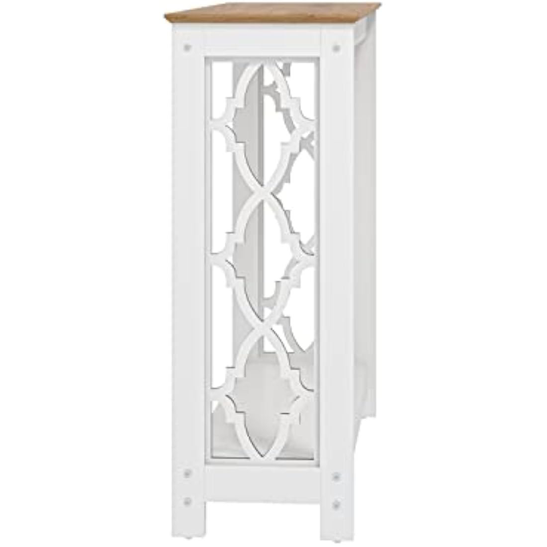 Galano Nova Console Table – Distressed Oak & White Entryway Cabinet