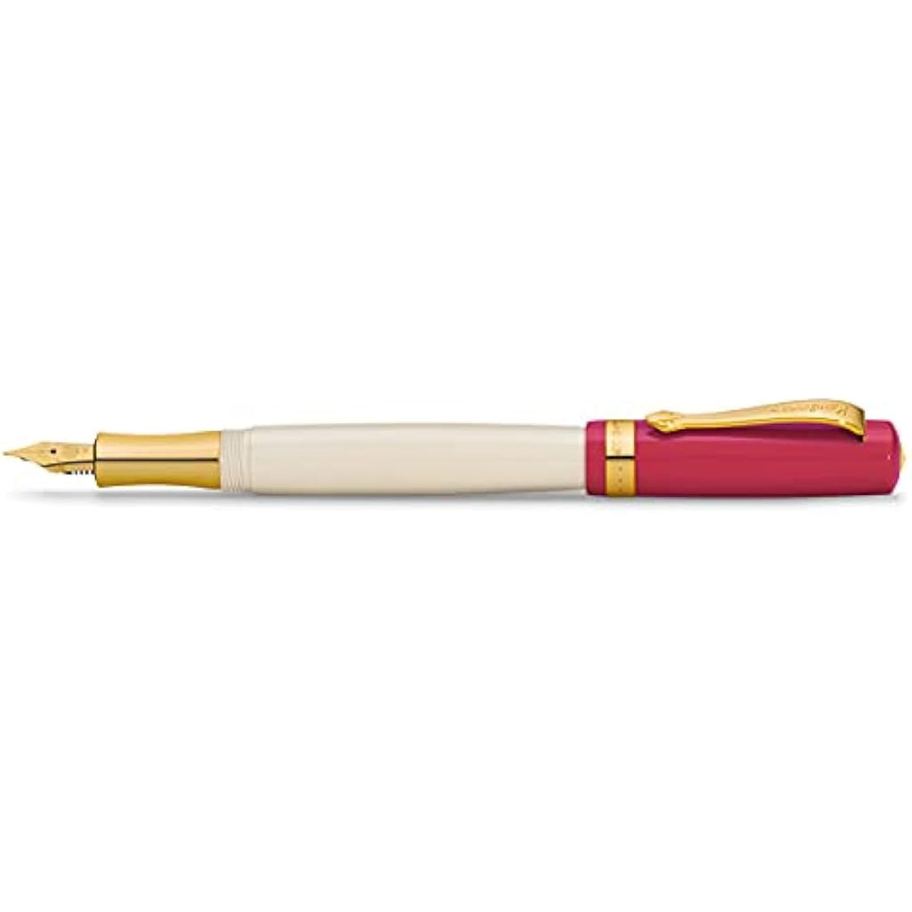 Kaweco Student 30's Blues Fountain Pen - Red & Cream Acrylic - Nib M
