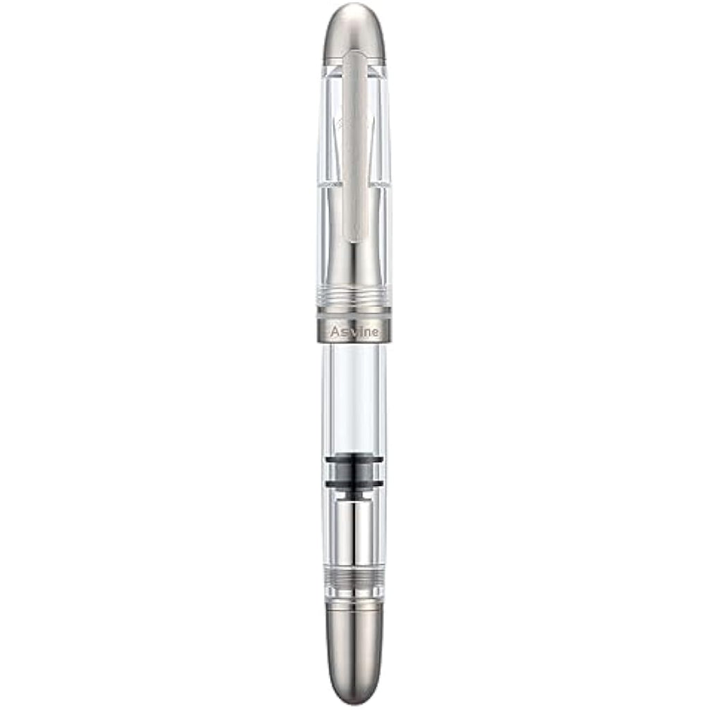 Asvine P36 Titanium Fountain Pen | Bock Medium Nib Piston Filler