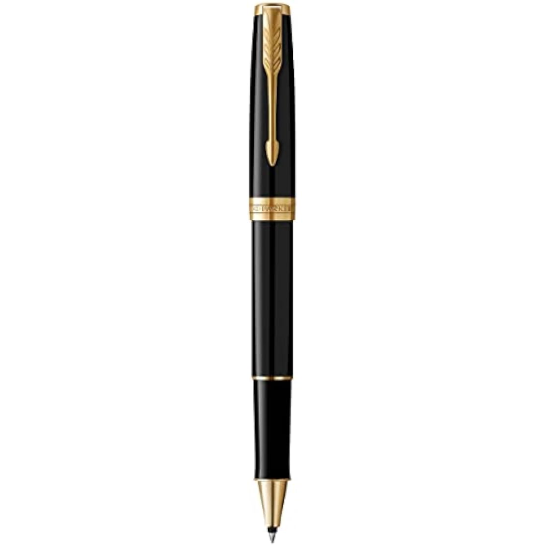 Parker Sonnet Rollerball Pen - Black Lacquer with Gold Trim, Fine Point
