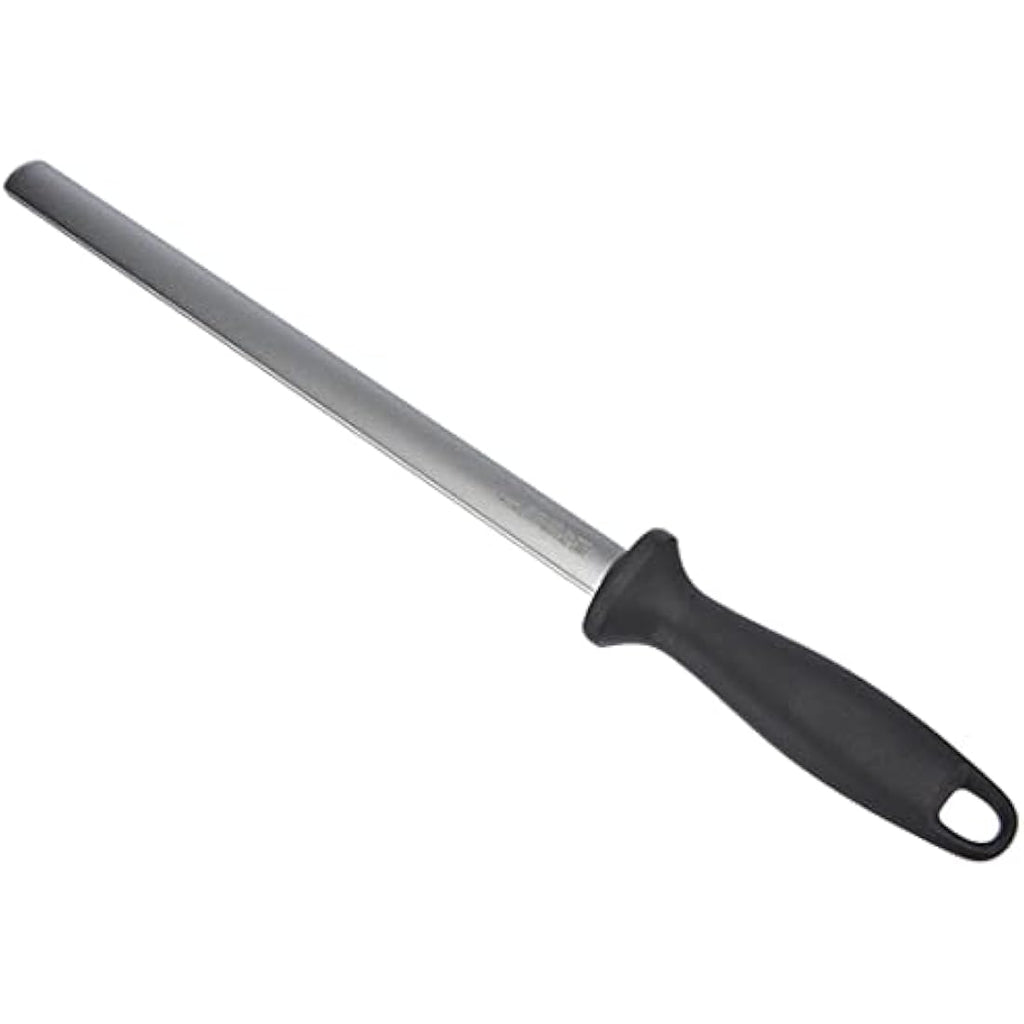 Zwilling Diamond Sharpening Steel - 26cm Oval Honing Rod, Black