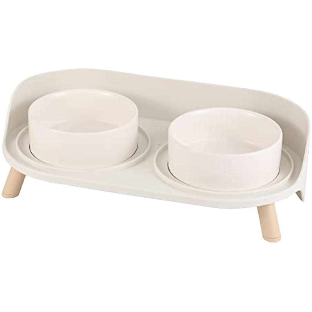 Raised Ceramic Cat Bowl Set – Elevated Non-Slip Pet Feeder