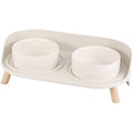 Raised Ceramic Cat Bowl Set – Elevated Non-Slip Pet Feeder
