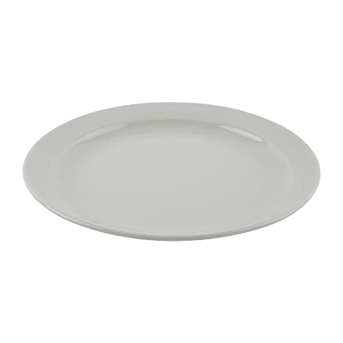 Athena Hotelware White Porcelain Narrow Rimmed Plates - Pack of 12