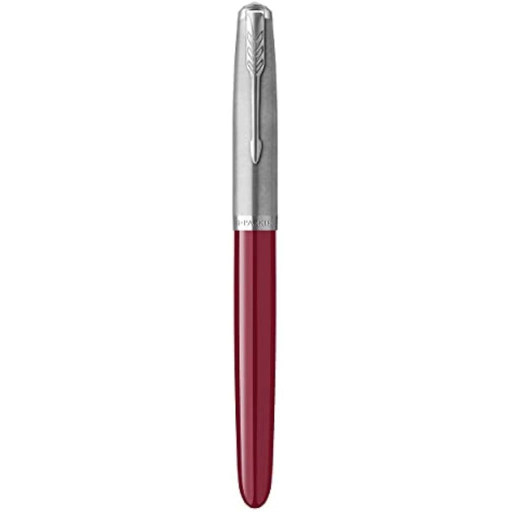 Parker 51 Fountain Pen – Burgundy with Chrome Trim, Fine Nib