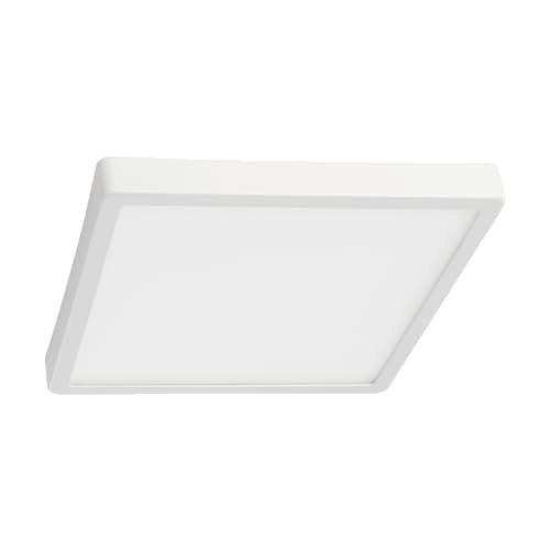 Eglo Argolis 2 LED Outdoor Ceiling Light | IP44 Square White Metal Lamp