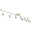 National Lighting Amalfi 6-Way Adjustable Ceiling Spotlight Bar - Satin Silver