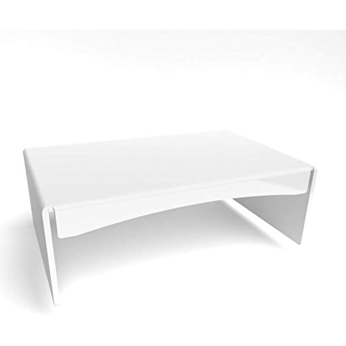 White Gloss Acrylic Monitor Riser and Laptop Display Stand