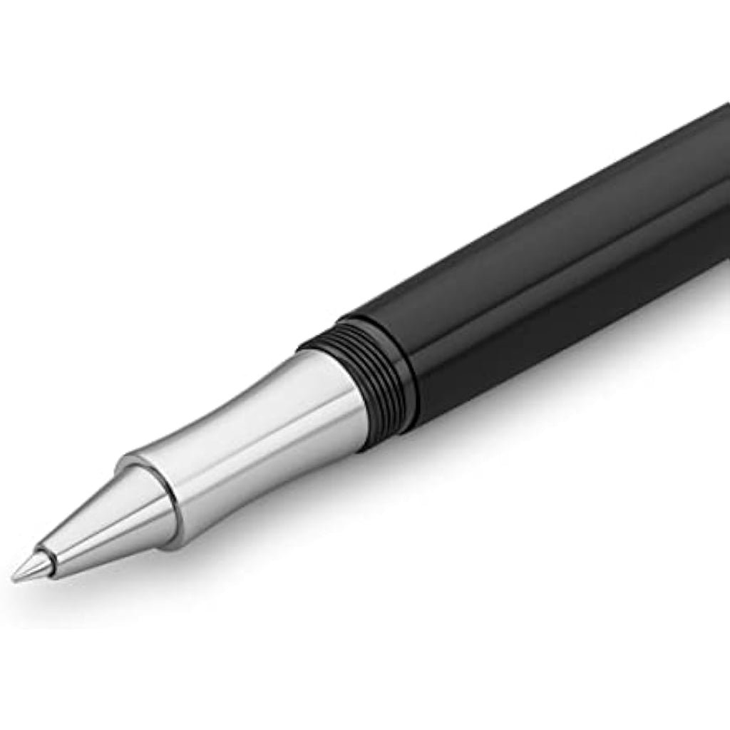 Kaweco Student Rollerball Pen – Black Acrylic with Silver Details