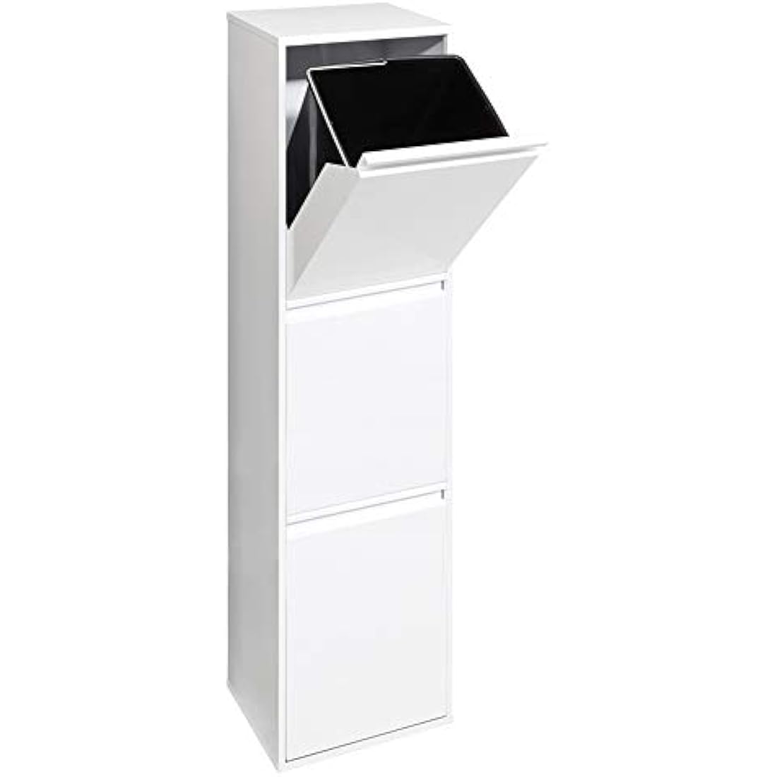 Arregui Basic CR301-B 3-Compartment Steel Recycling Bin | 51L White