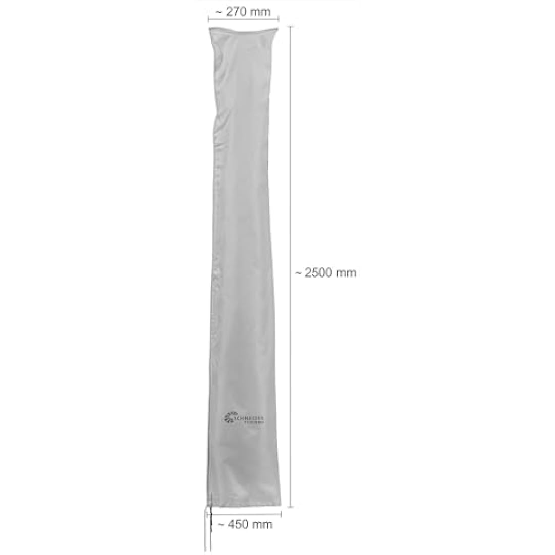 Schneider Parasol-Schutzhülle – Silbergrau, für Schirme bis 400 cm Ø