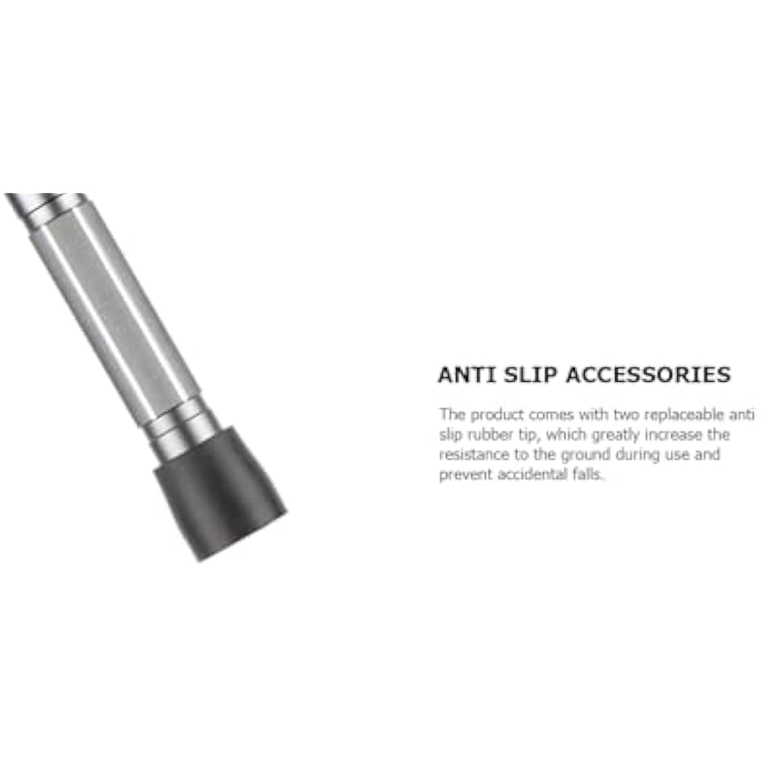 aiGear Aluminum Trekking Poles – Adjustable Tactical Hiking Stick, Grey