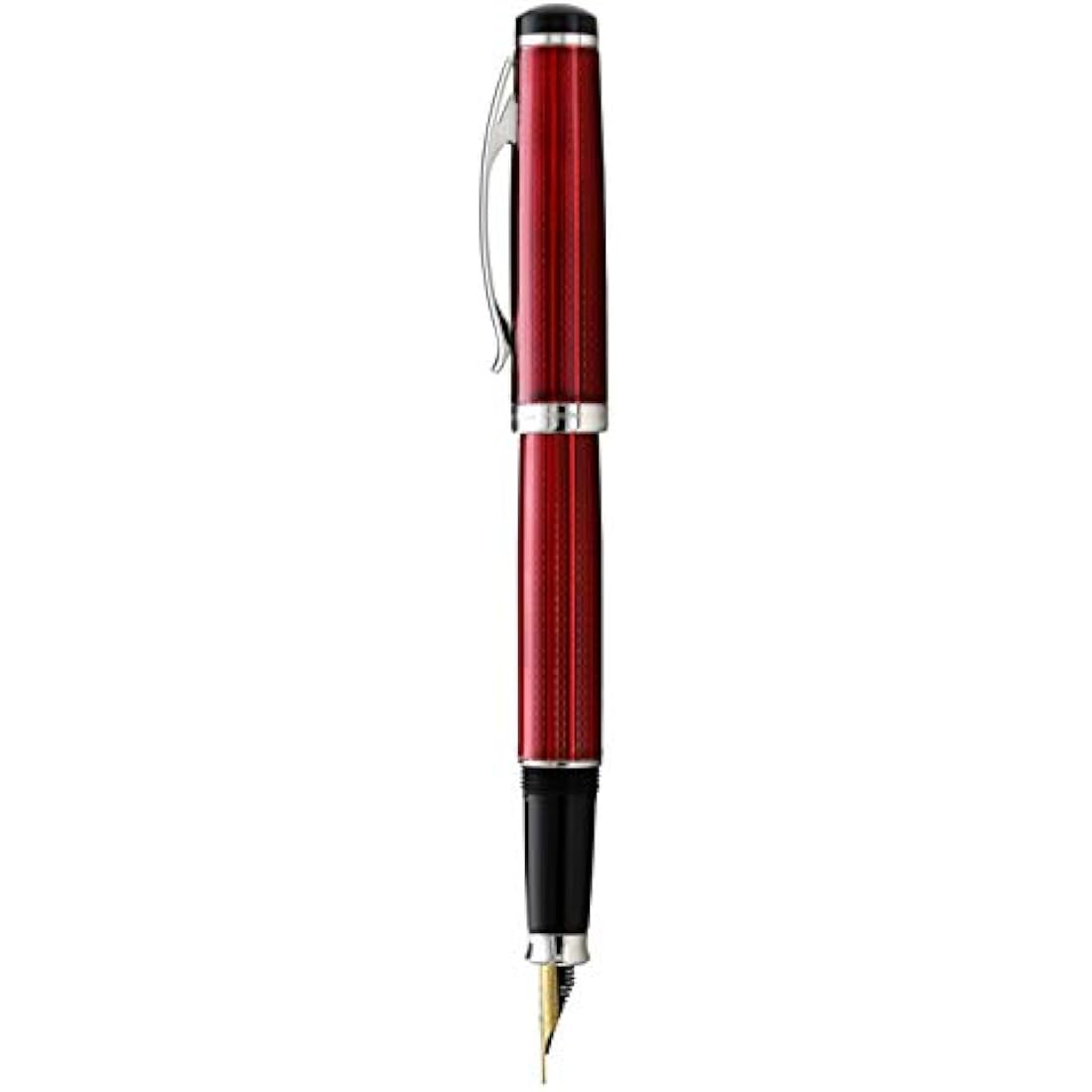 Xezo Incognito Fountain Pen | Medium Nib | Burgundy Red & Platinum