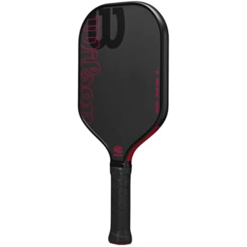 Wilson Blaze Tour 16 Pickleball Paddle – Raw Carbon Fiber, Black/Red