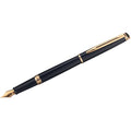 Waterman Hémisphère Fountain Pen | Gloss Black & 23k Gold Trim | Fine Nib