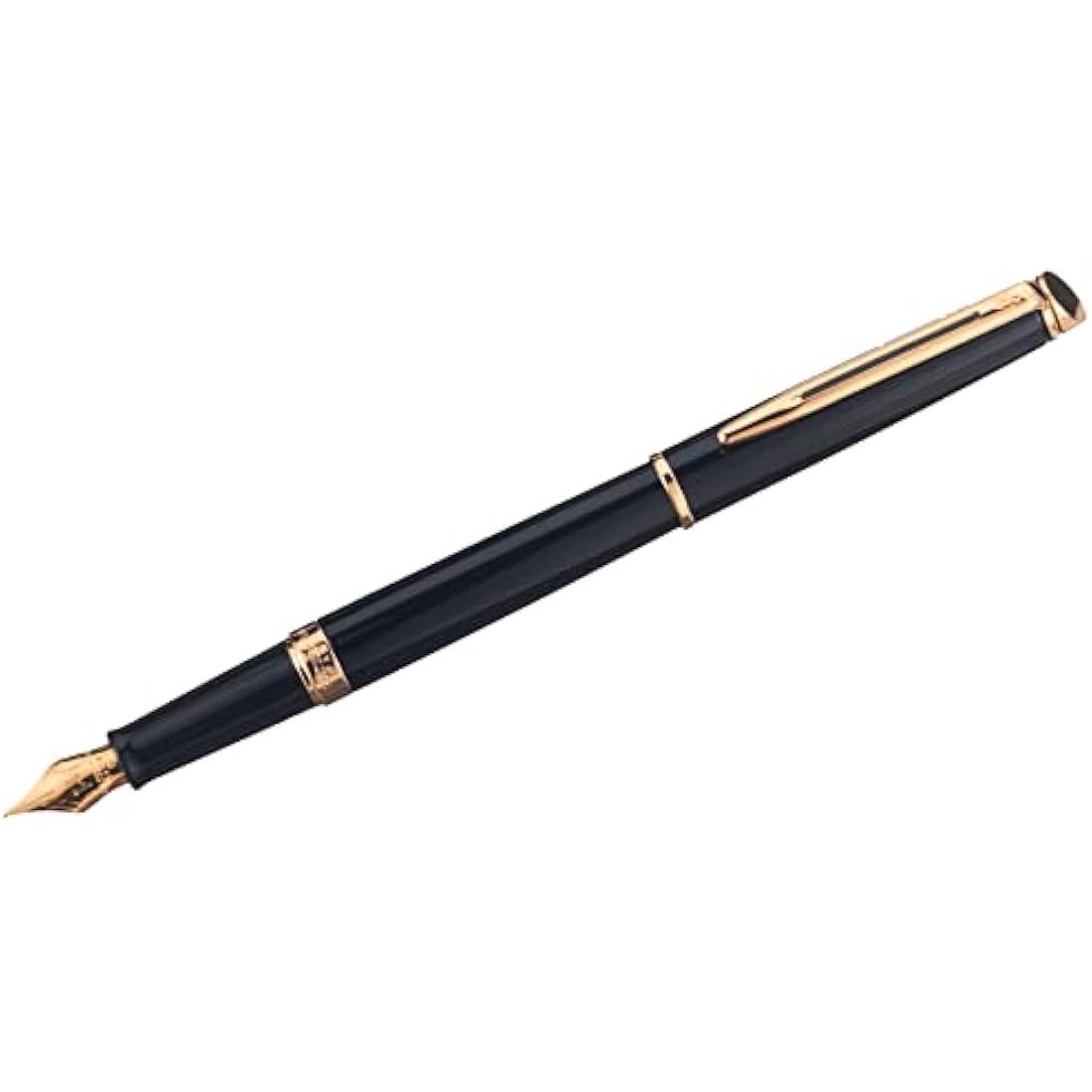 Waterman Hémisphère Fountain Pen | Gloss Black & 23k Gold Trim | Fine Nib