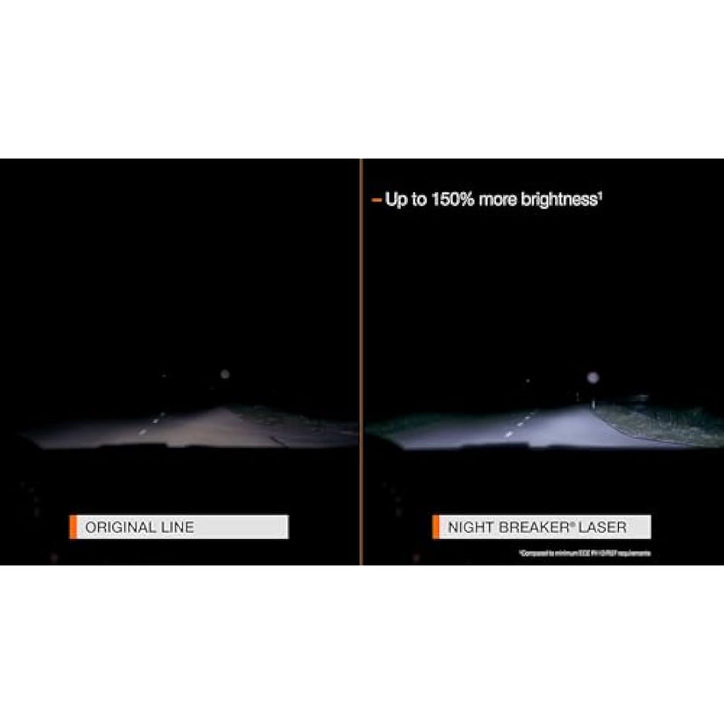 OSRAM Night Breaker Laser H7 Halogen Headlight Lamp, +150% Brightness