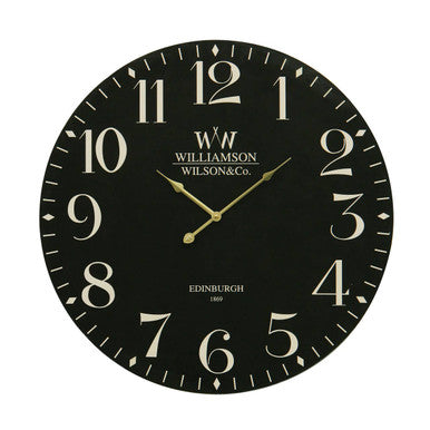 Orsina Destini Classical Black MDF Wall Clock – Modern Minimalist Decor