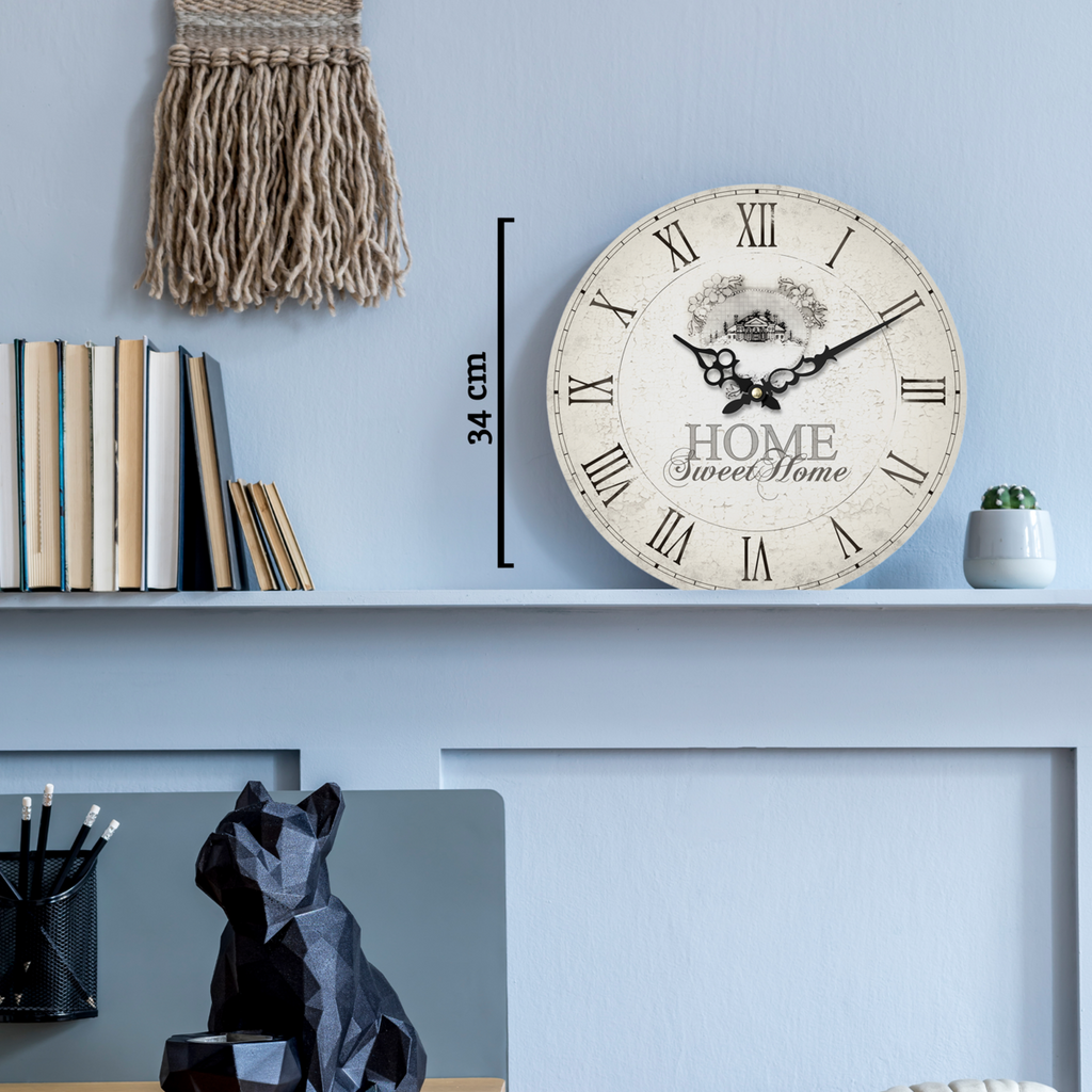 Orsina Home Sweet Home Wall Clock – Minimalist Modern Home Decor